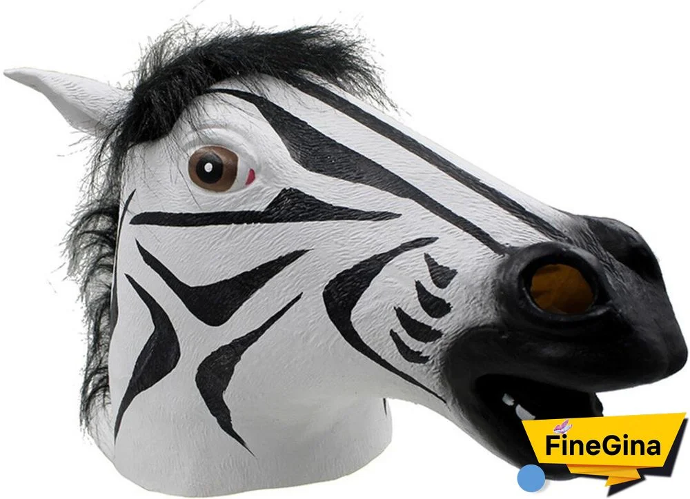 Halloween Zebra Mask Animal Party Full head Mask