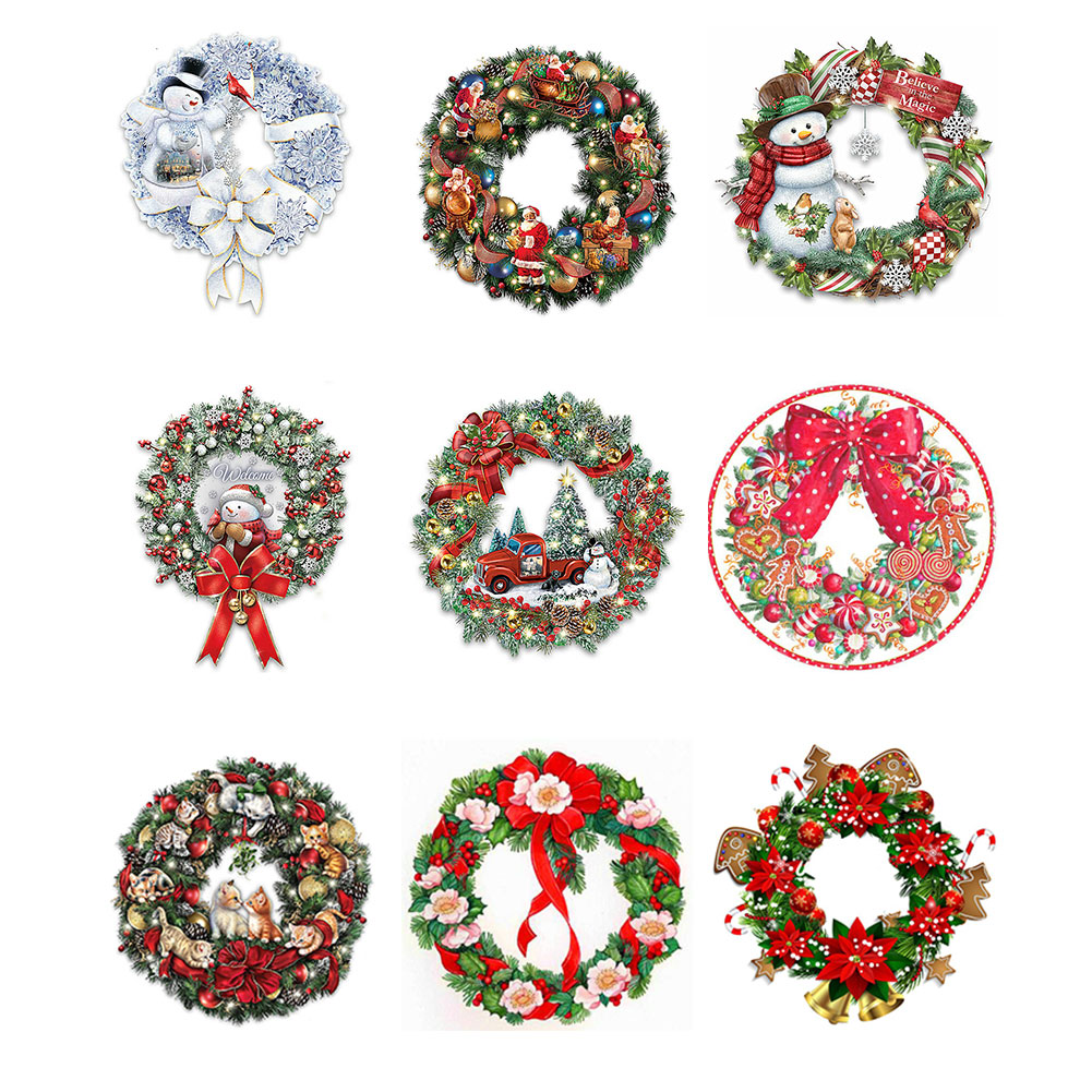 

Christmas Wreath - Round Drill Diamond Painting - 30*30CM, 06, 501 Original