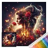Beauty and Beast Full 14CT 2 Strands DIY Stamped Cross Stitch Kits for Beginners Adults Home Wall Decor Cross Stitch Art and Crafts Kits 40x40cm tapestrymarket