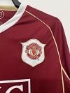 2006/2007 Retro Long Sleeve Manchester United Home Football Shirt 1:1 Thai Quality