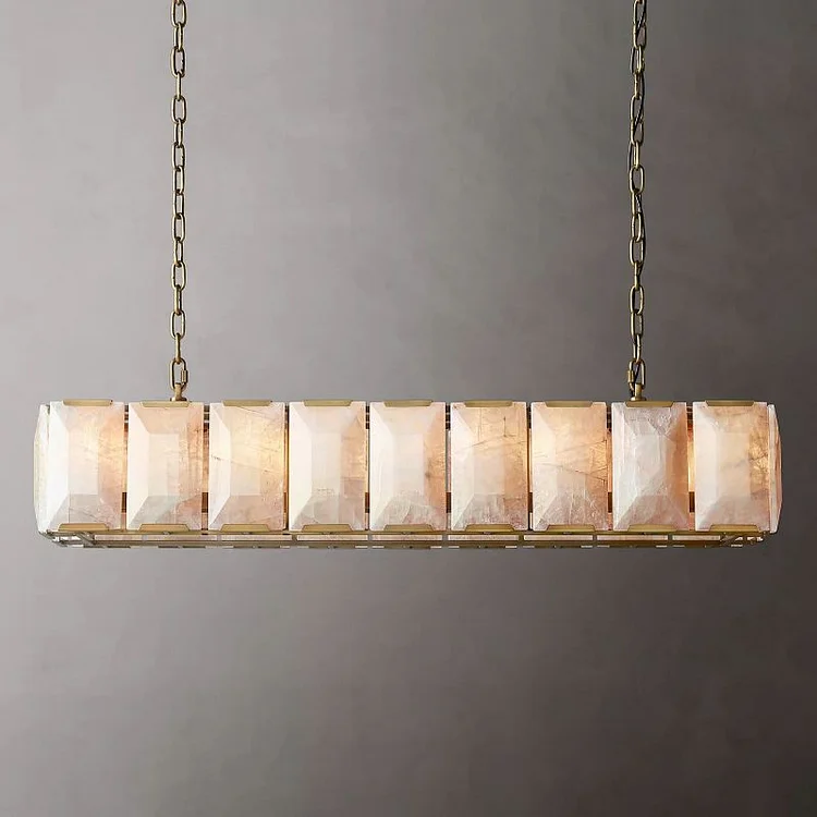 Harlown Calcite Rectangular Chandelier 62" Vjlight