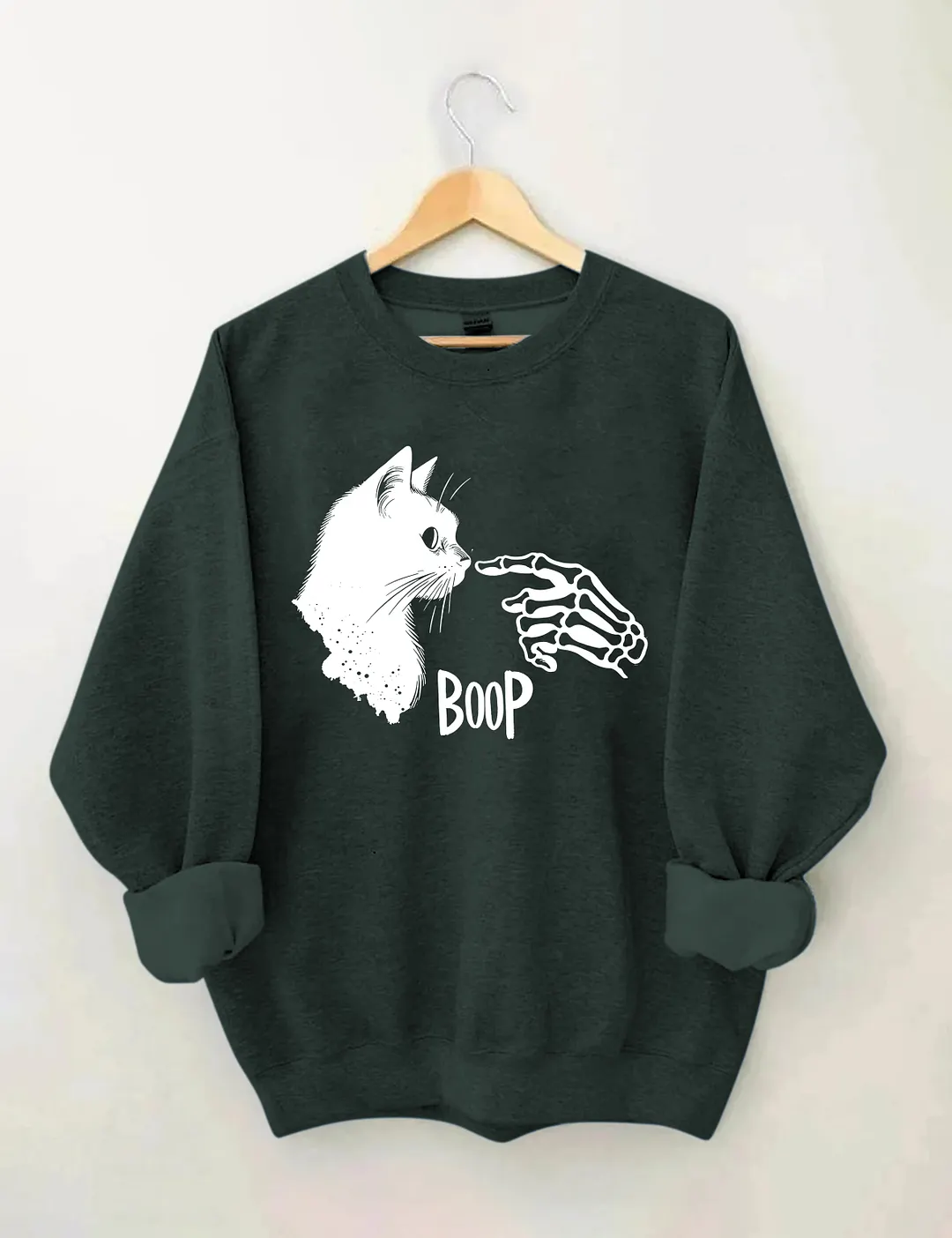 Skeleton Hand Cat Boop Sweatshirt