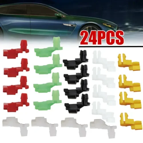 Dronehint 24x Universal Plastic Truck Car Parts Door Lock Push Rod Rivet Fastener Clip Kit (For: Acura) Parts