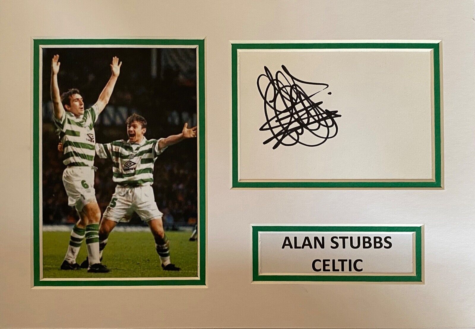 ALAN STUBBS SIGNED A4 Photo Poster painting MOUNT DISPLAY FOOTBALL AUTOGRAPH CELTIC