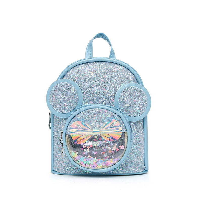 New Sequins Children's Bag Cute Cartoon Princess Backpack Women's Fashion Casual Stylish Kindergarten Back