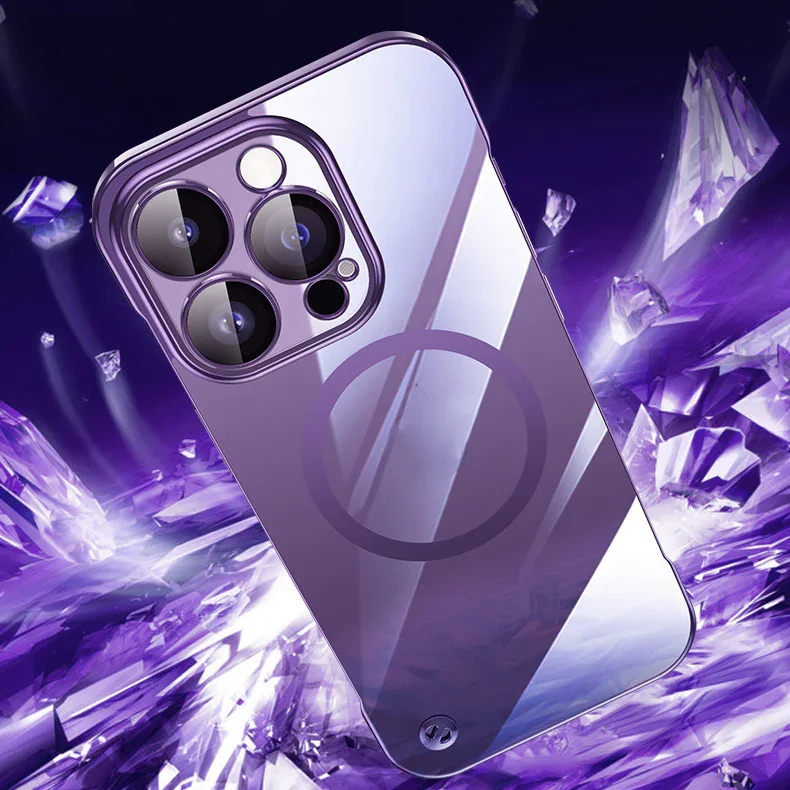 Suitable For iPhone 13/14 Borderless PC Magnetic Phone Case