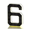 LED Illuminated Modern Address Sign Waterproof Personalized Solar Powered Address Number Dusk To Dawn Adhesive Or Screw Mount for Outside House Light Up Courtyard Hotel Bar