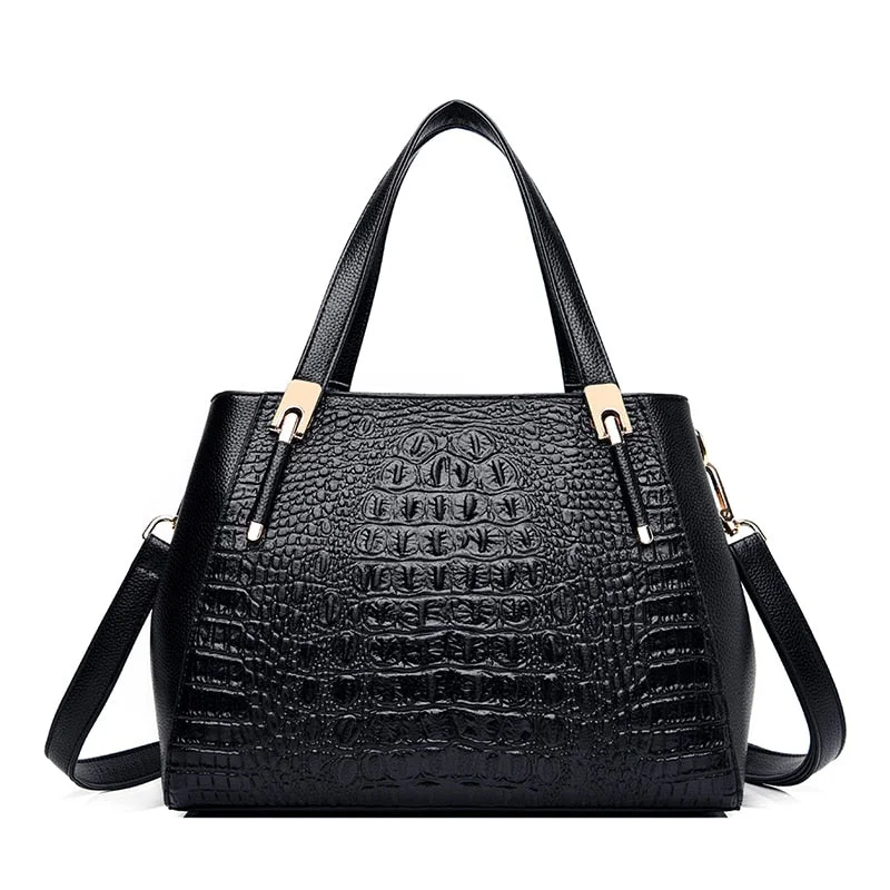 Luxury Brand Women Handbag Designer Crocodile Pattern Leather Handbag Fashion Shoulder Messenger Bags for Women 2022 Tote Bag