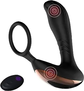 pornhint Pornhint Male Prostate Massager with Penis Ring, SOFTRABBITS Vibrating 7 Variable Vibration Patterns with Wireless Remote Rechargeable Adult Sex Toys for Men