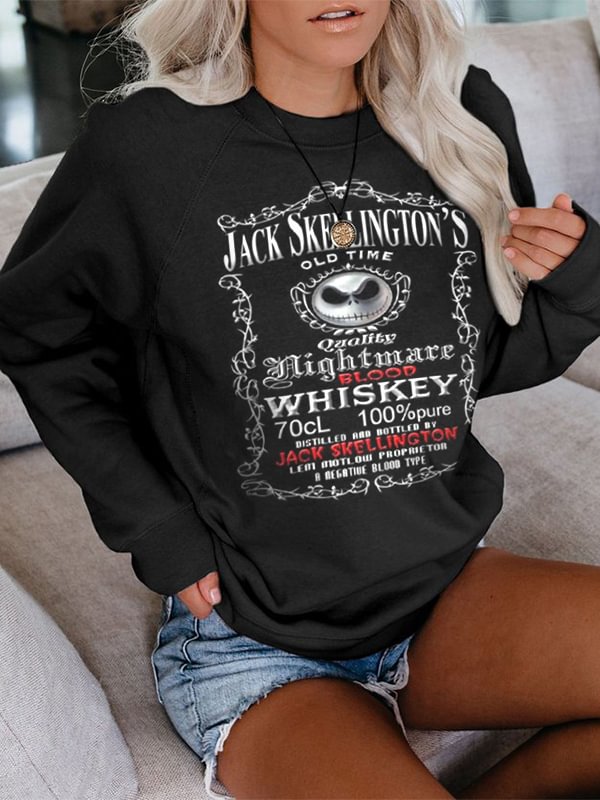 Women's Jack Horror Funny Print Fashion Sweatshirt