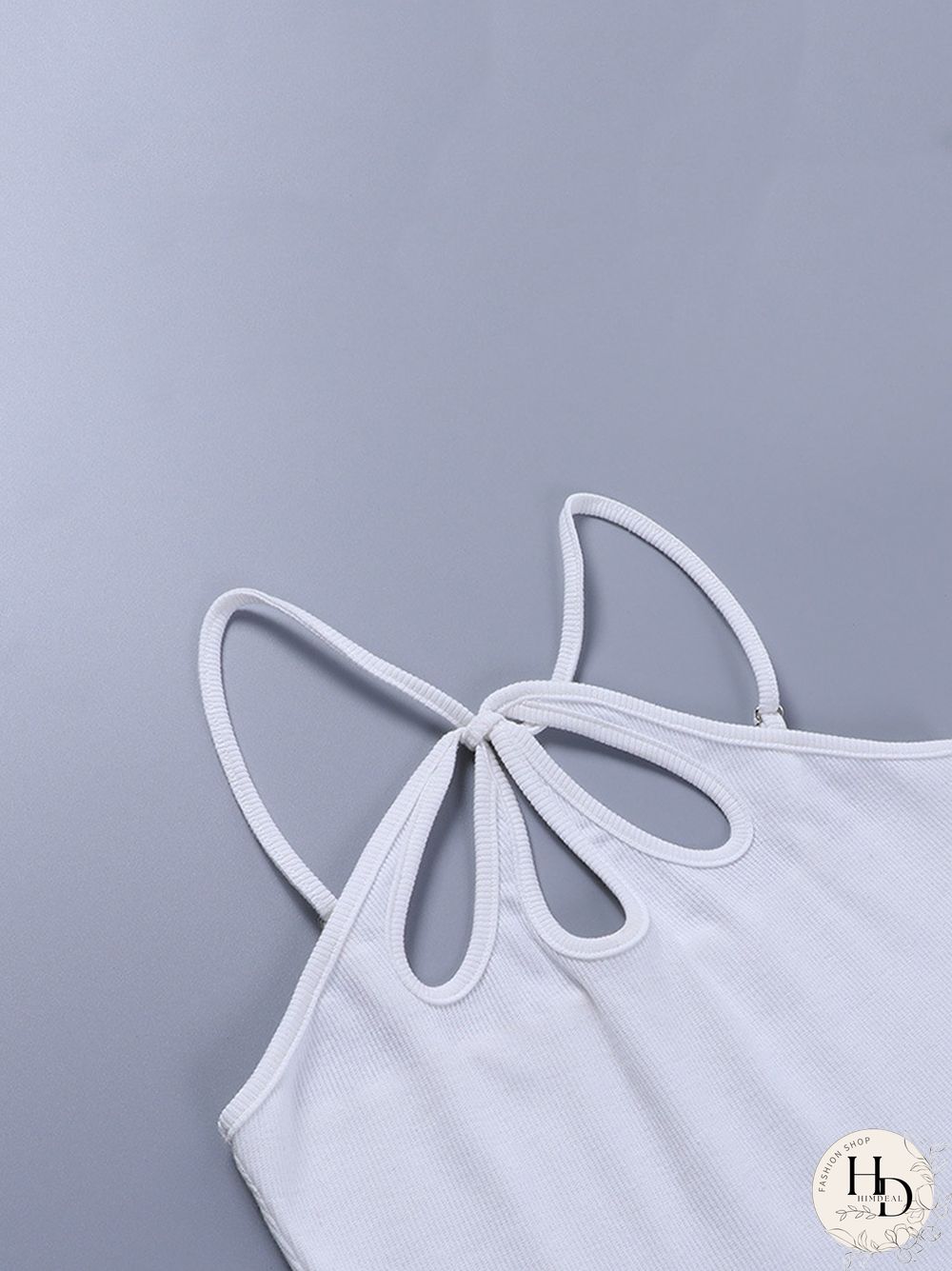 Cut Out Summer Y2k Halter Crop Top Women Sexy Streetwear White Backless Rib Sleeveless