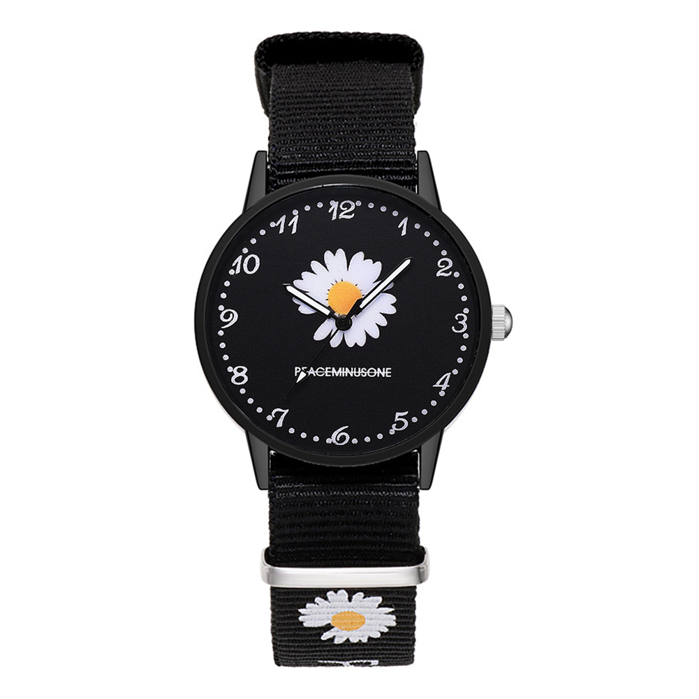 

Korean Daisy Nylon Strap Students Flower Pattern Quartz Watch, 501 Original