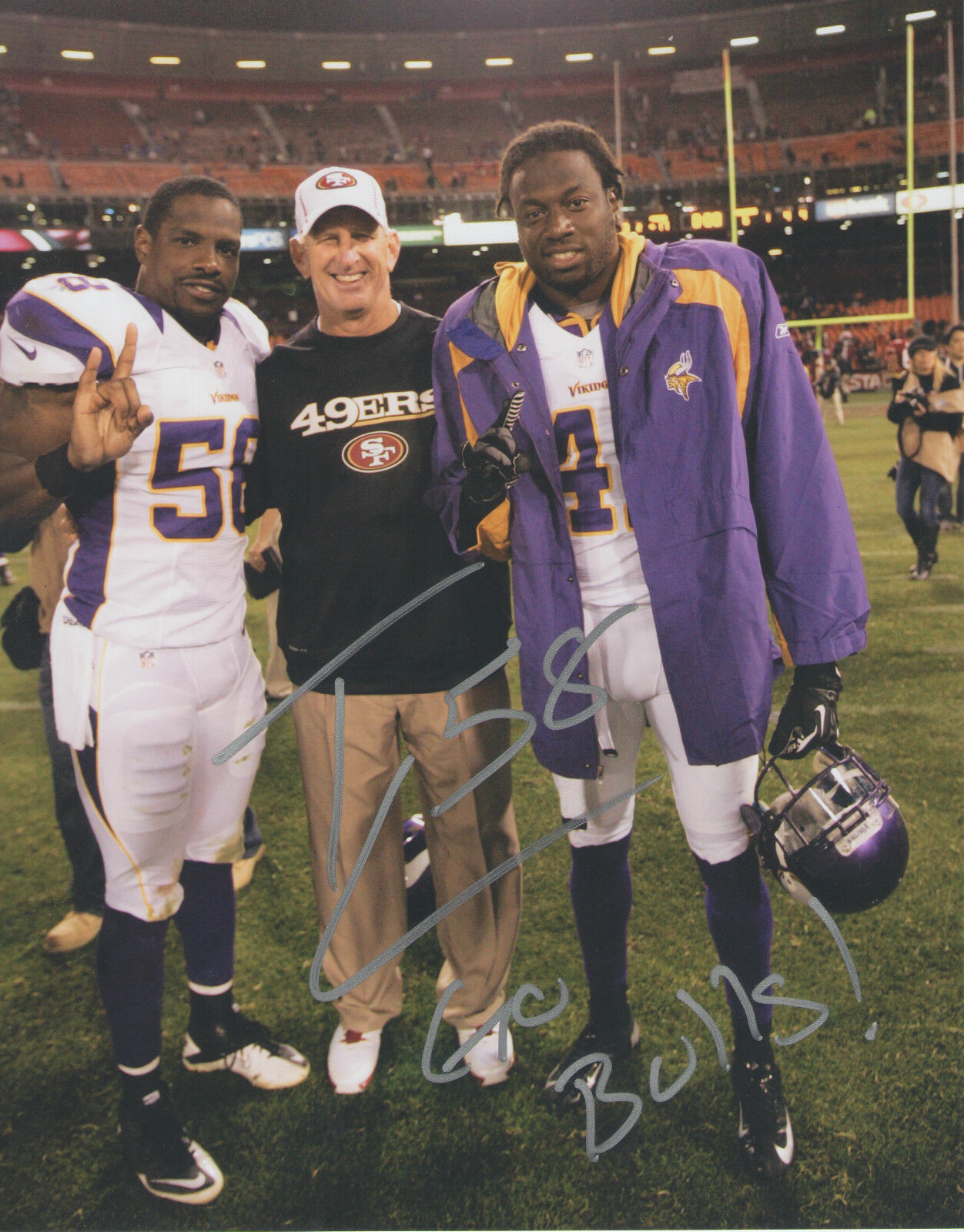 Tyrone McKenzie *MINNESOTA VIKINGS* Signed 8x10 Photo Poster painting COA GFA