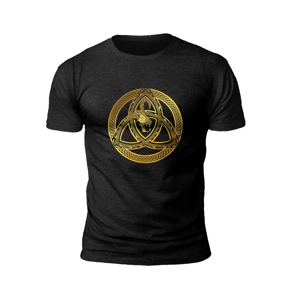 Norse Dragon's Embrace: The 'Dragon Circle' T-Shirt