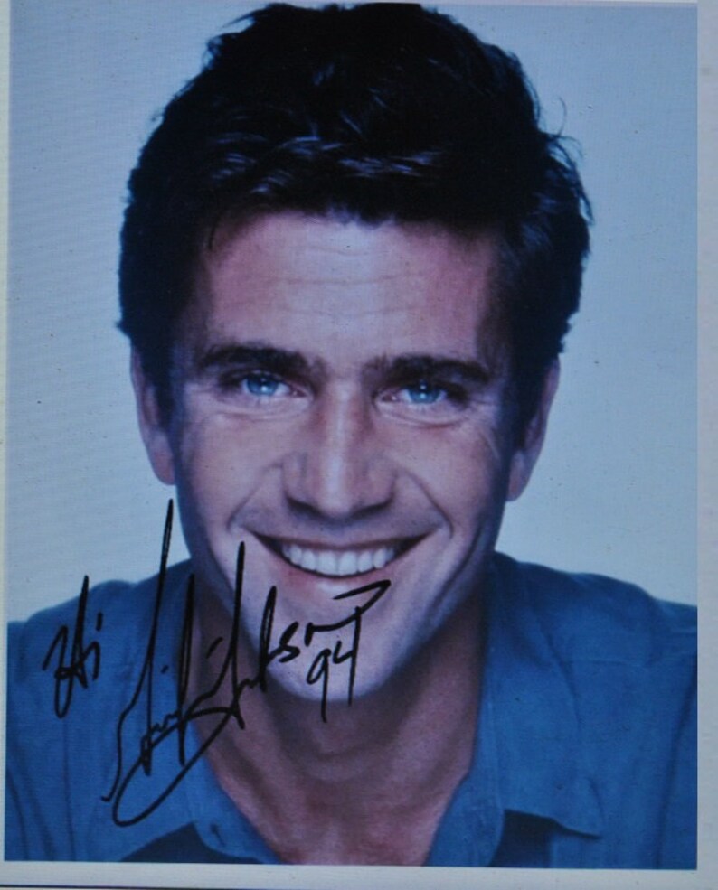 MEL GIBSON Signed Photo Poster painting wCOA