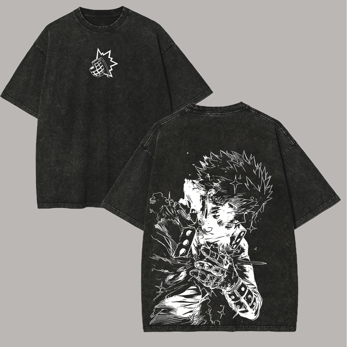 Katsuki Bakugo Printed Unisex Washed T-Shirt