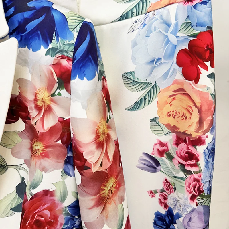 Nigikala Nigikala New Star Fashion Fresh Digital Printed Suit Jacket Set Two Sets