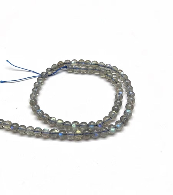 1 Piece Diameter 4mm Diameter 5mm Diameter 6 Mm 1-1.5mm Beaded Natural Stone Labradorite Round Beads