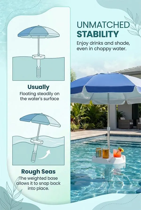 Floating Pool Umbrella with Bar and Base, Portable Pool Bar Table Umbrellas with Cup Holder & Phone Stand, Floating Poolside Shade, Included Easy Carry Bag, for Inside of Pool, Swimming Area, Lake House, Beach, Summervibes, DealsForYouDays Floating Pool Umbrella with Bar and Base, Portable Pool Bar Table Umbrellas with Cup Holder & Phone Stand, Floating Poolside Shade, Included Easy Carry Bag, for Inside of Pool, Swimming Area, Lake House, Beach, Summervibes, DealsForYouDays