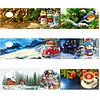 6pcs Diamond Painting Winter Christmas Greeting Card Kits with Envelopes for Family Friend Gifts