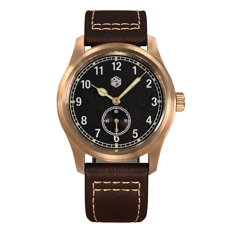 San Martin 37mm Bronze Pilot RONDA 6004 Men Watch  SN034-Q-C San Martin Watch san martin watchSan Martin Watch