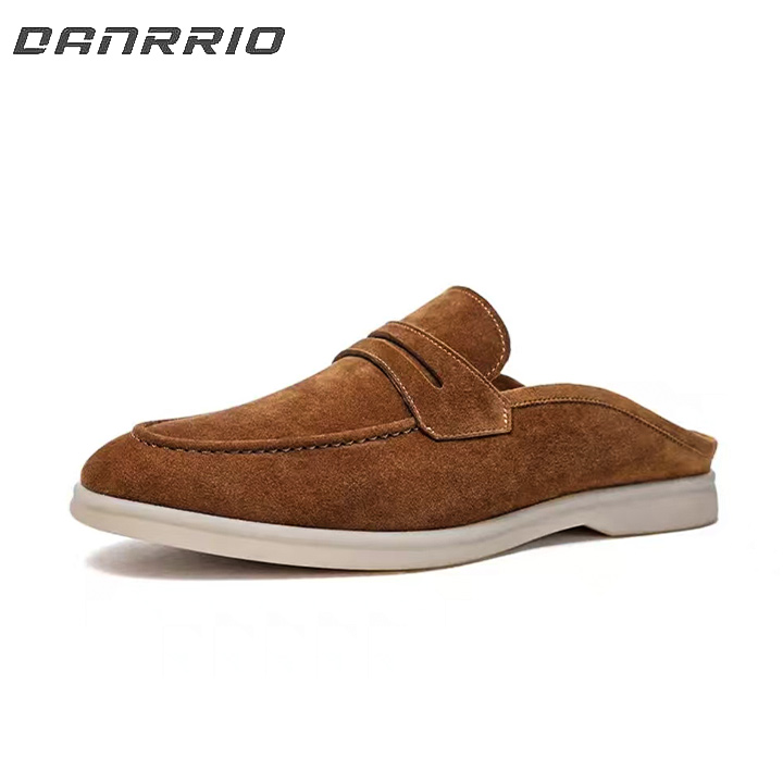 DANRRIO Italian High Luxury Cowhide Mule half-toe Genuine Leather Shoes DANRRIO.COM DANRRIO