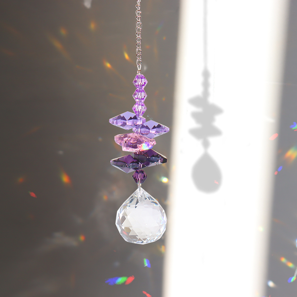

Purple Crystal Lighting Ball - Art Crystal Suncatcher, 501 Original