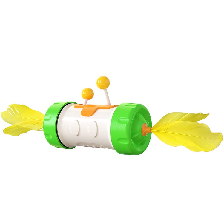 Feather Balanced Wheel Automatic Rotating Tumbler Cat Toy 4