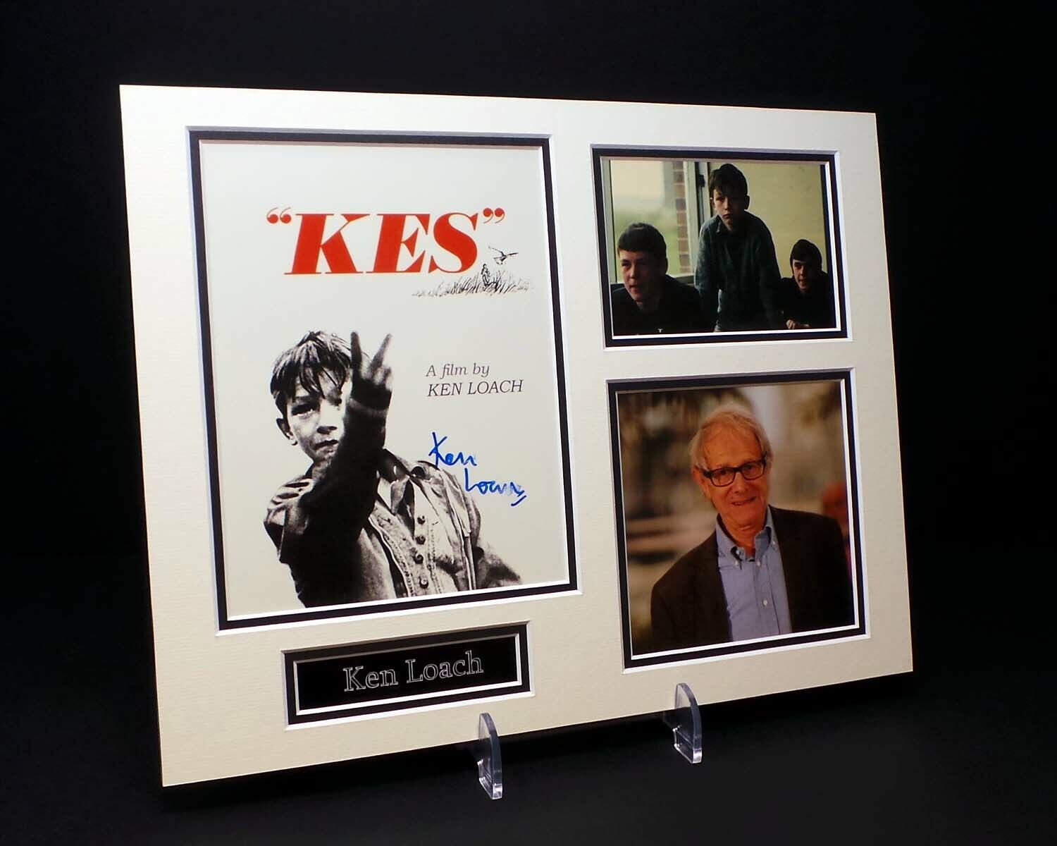 Ken LOACH Signed Mounted Photo Poster painting Display 2 AFTAL RD COA Kes Billy Casper Director