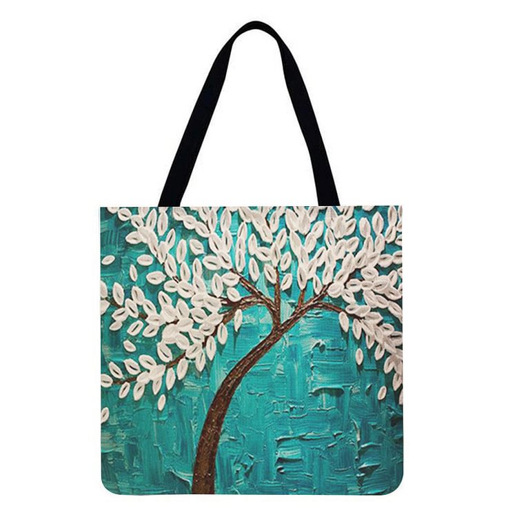 Oil painting linen tote bag