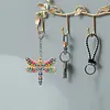 1PC DIY 3D Darner Diamond Art Keychain with Lobster Buckle Double-Sided Diamond Keychains with Spring Chain Crystal Rhinestone Diamond Mosaic Key Chain Unique Handmade Gift