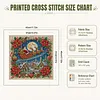 Christmas Santa Sleigh Full 11CT 3 Strand Stamped Cross Stitch Kit 45x45cm tapestrymarket