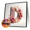Diamond Painting -DIY Round Drill Letter D(40x40cm)