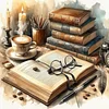 Books And Coffee-11CT Stamped Cross Stitch 40*40cm/15.75*15.75in