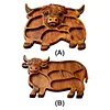 Highland Cow Wooden Charcuterie Board Rustic Farmhouse Serving Tray Cheese Board