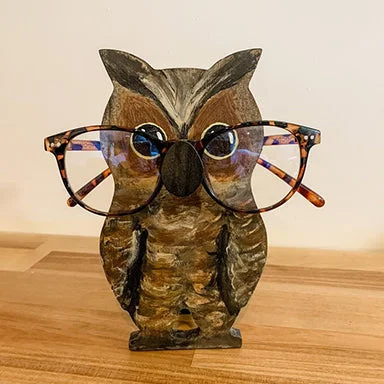 Jack-Handmade Owl Glasses Stand Art Gift