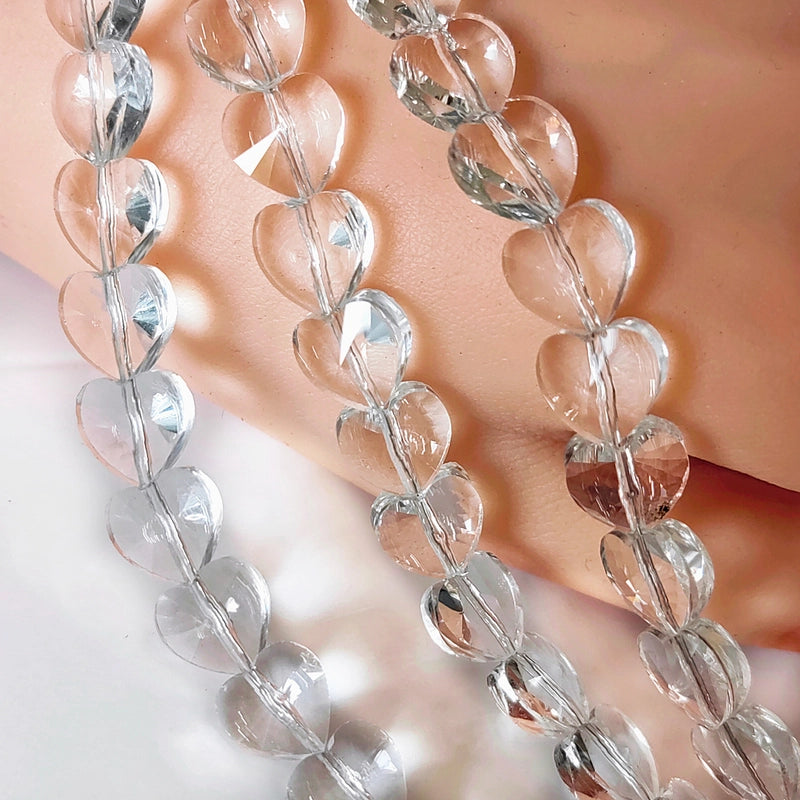 10 PCS/Package 14mm Diameter 10mm Glass Heart Shape Jewelry Accessories