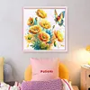 Poppy Butterfly-Partial 11CT Stamped Cross Stitch Bead Embroidery 36*36cm/14.17*14.17in tapestrymarket
