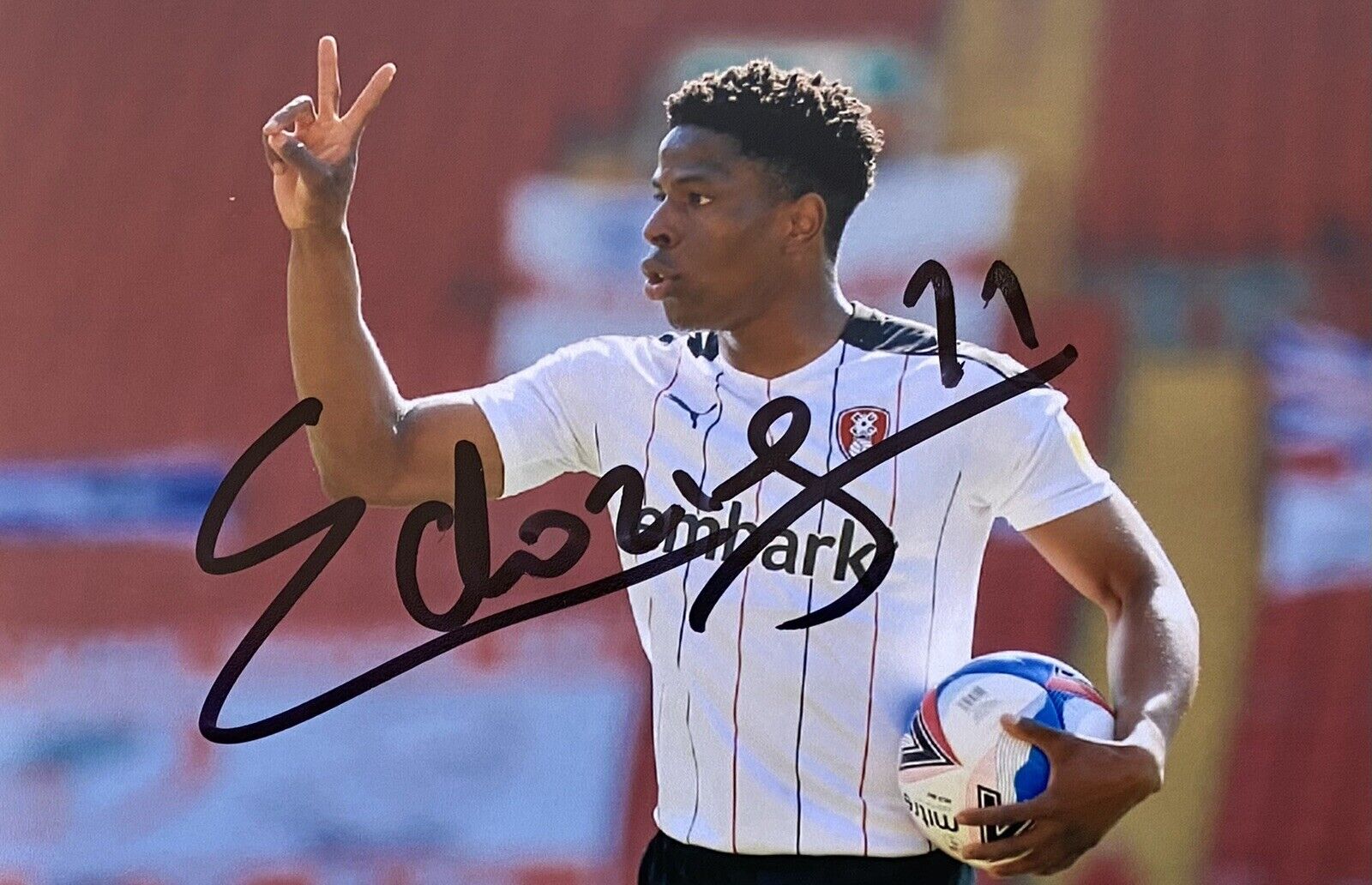 Chiedozie Ogbene Genuine Hand Signed Rotherham United 6X4 Photo Poster painting, See Proof