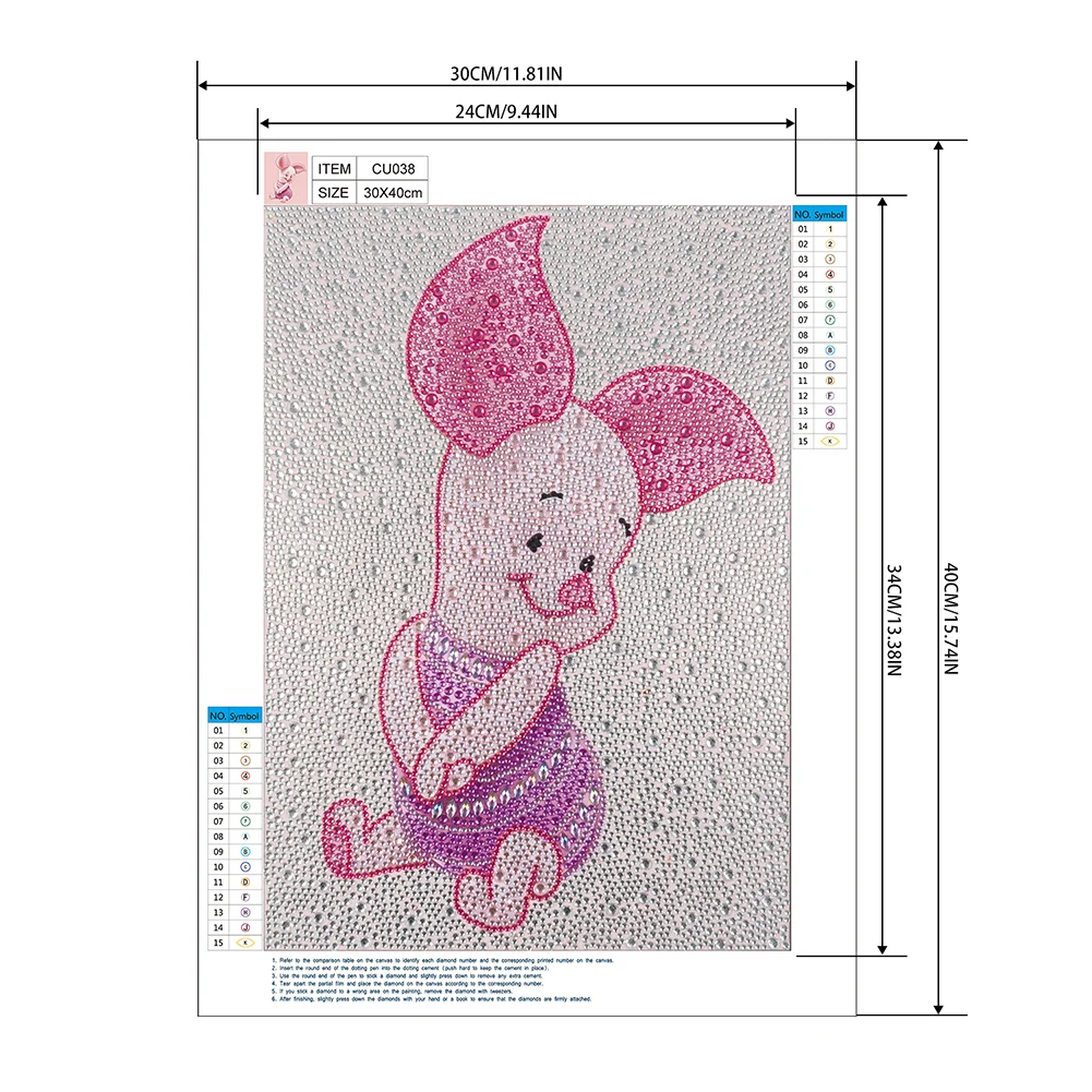 Diamond Painting - Full Crystal Rhinestone - Piggy(30*40cm)