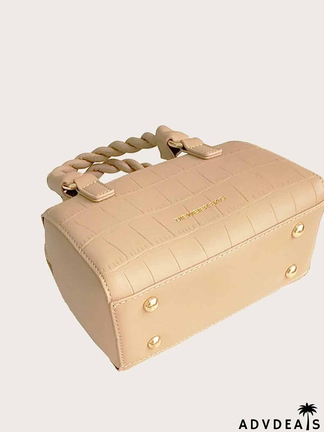 Croc Embossed Satchel Bag