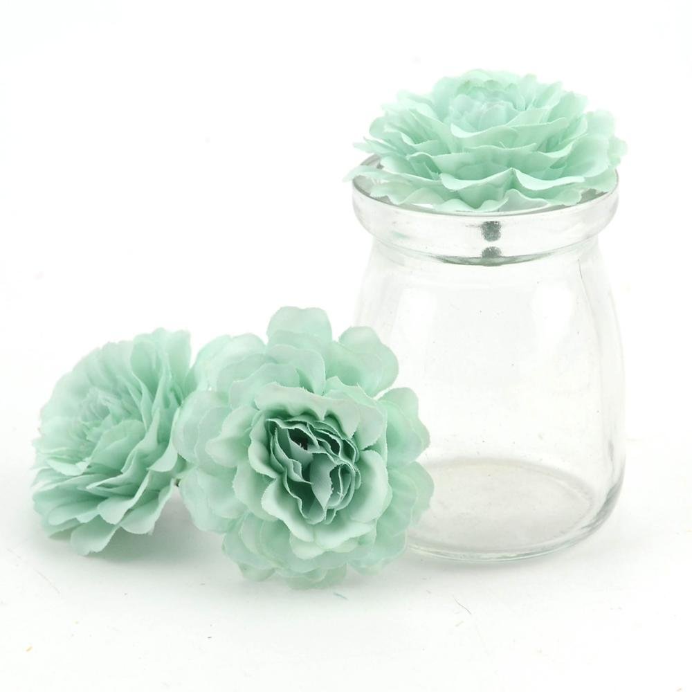 5pcs/lot 6cm High Quality Silk Artificial Flower Head Rose For Wedding Home Decoration DIY Scrapbook Garland Craft Fake Flowers