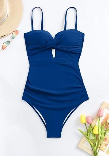 Push Up Wrap One Piece Bandeau Swimsuits
