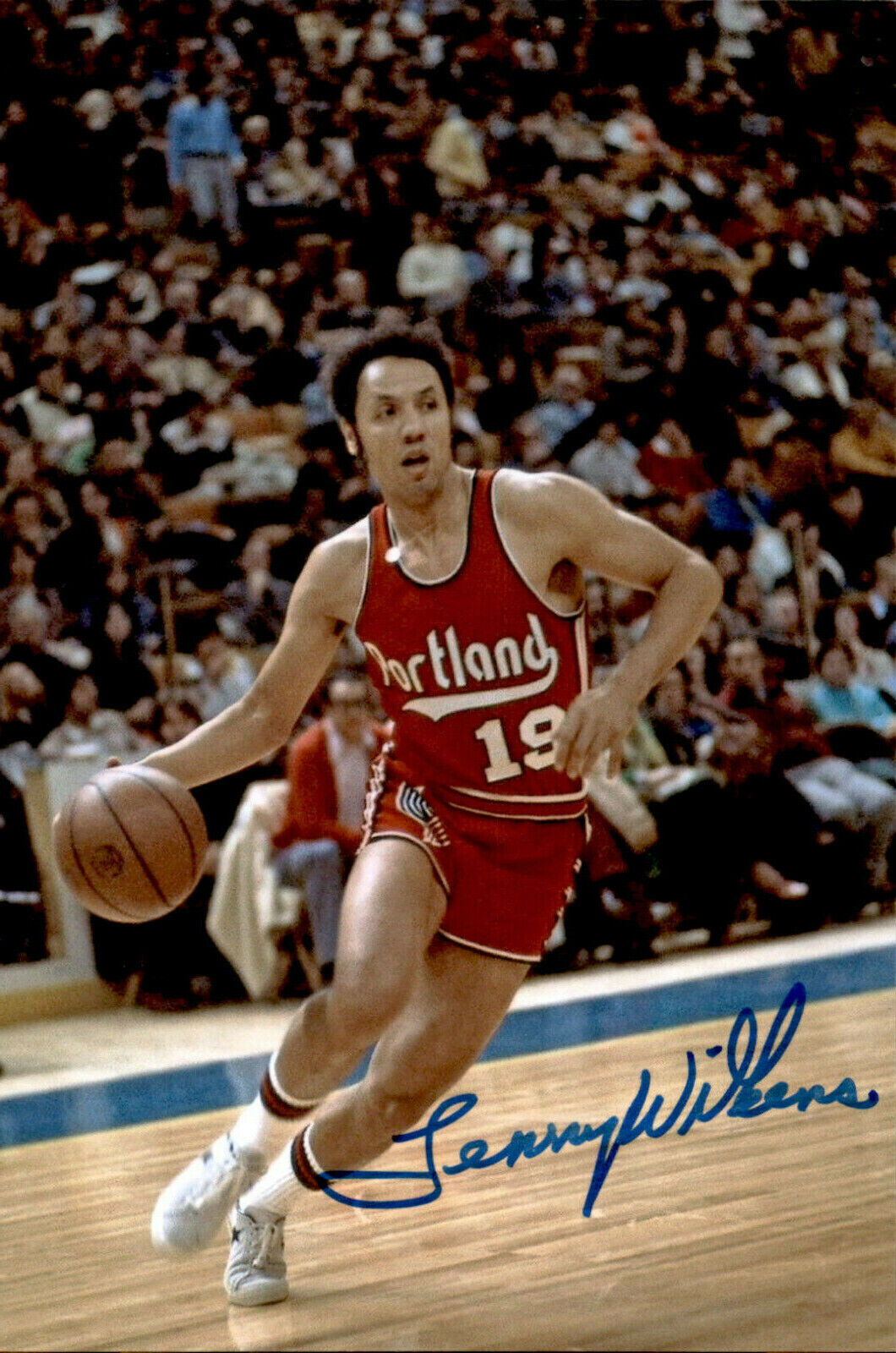 Lenny Wilkens SIGNED autographed 4x6 Photo Poster painting PORTLAND TRAIL BLAZERS HALL OF FAME