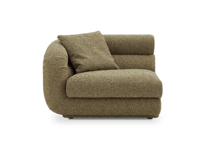 Solari Performance Fabric Left Arm Sofa