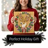 (25x25cm)DIY Pearl Painting Xmas Framed Handmade Pearl Material Art Kit Living Room Decor