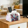 Kit de bo&icirc;te de mouchoirs Peacock DIY PU Diamond Box de Mouchoirs de bureau avec strass et bo&icirc;te de mouchoirs d&eacute;corative en diamant pour adultes