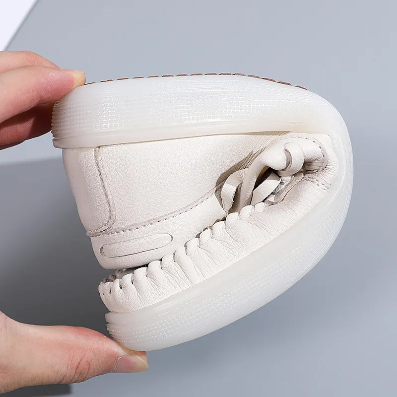 Yyvonne Yyvonne And Autumn Leather Shoes Women One Foot Bow Flat Single Shoes Korean Version Of The Lefu Shoes Casual Lazy Bean Shoes