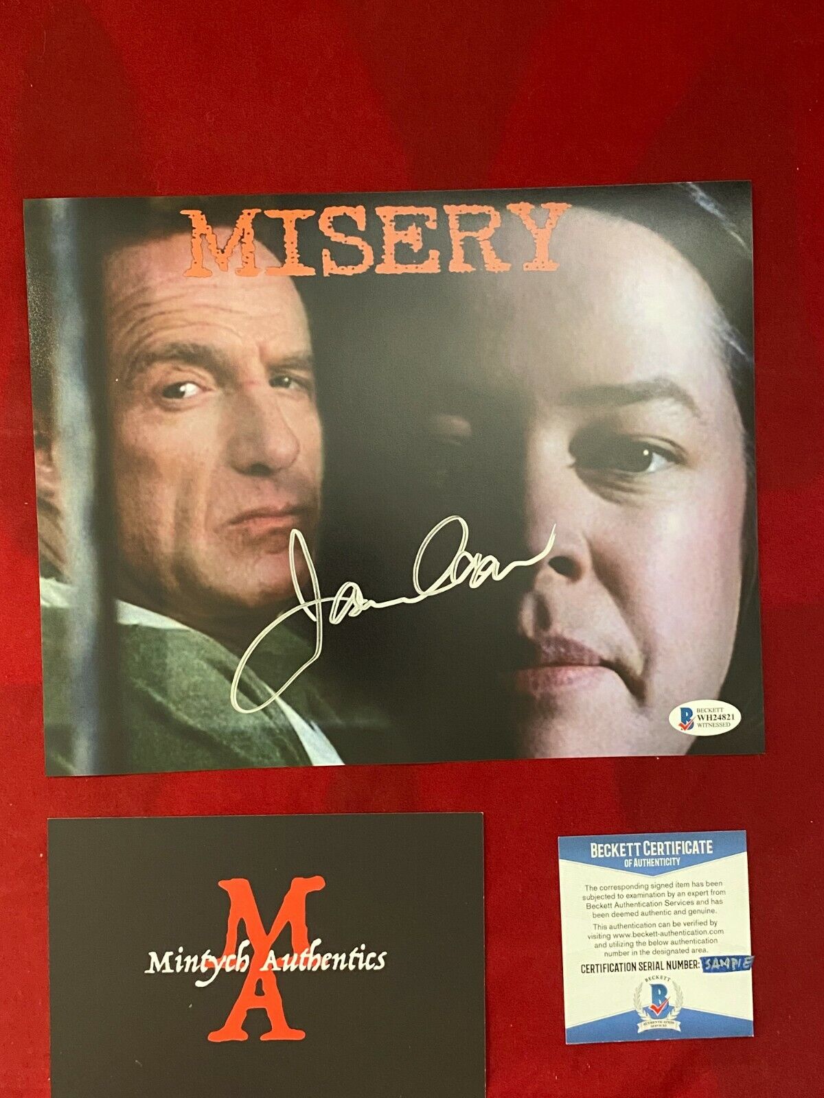 JAMES CAAN AUTOGRAPHED SIGNED 8x10 Photo Poster painting! MISERY! BECKETT COA! STEPHEN KING!