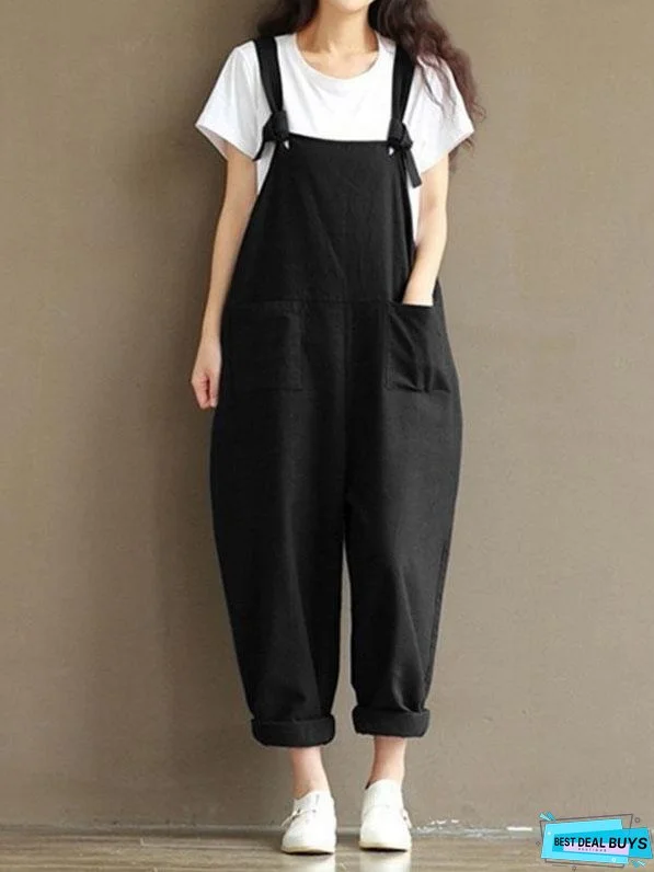 Loose Comfortable Pocket Jumpsuits